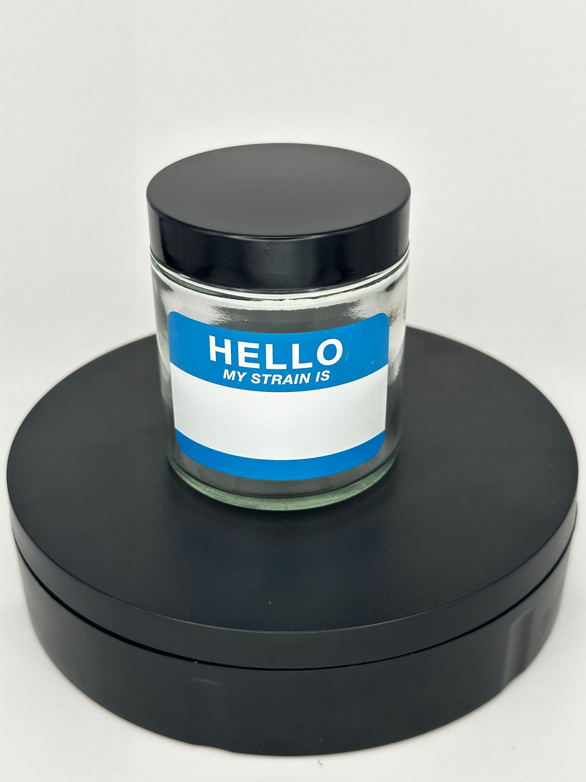 420 Jars clear screw top - Hello - 1/4oz